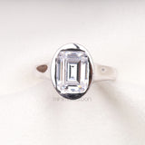 Emerald Cut Diamond Ring - Minimal Carbon