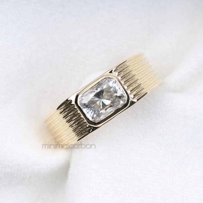 Bezel Radiant Diamond Ring