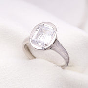 Emerald Cut Diamond Ring - Minimal Carbon