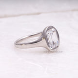 Emerald Cut Diamond Ring - Minimal Carbon