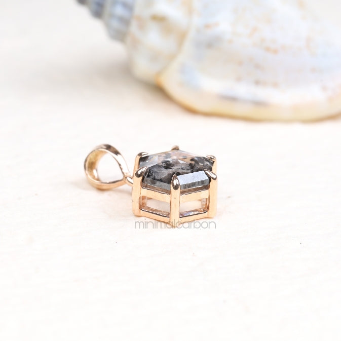 Salt And Pepper Diamond Pendant