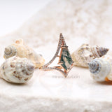 Kite Cut Moissanite Salt And Pepper Diamond Anniversary Ring