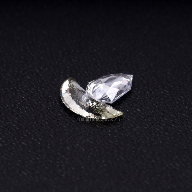 0.90 CT | Natural Diamond | Crescent Diamond & Shield Diamond Pair Set - Minimal Carbon