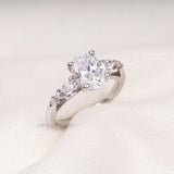 Oval Diamond Ring Engagement Ring - Minimal Carbon