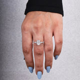Oval Diamond Ring Engagement Ring - Minimal Carbon