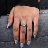 Oval Diamond Ring Engagement Ring - Minimal Carbon