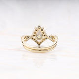 Pear Cut Moissanite Bridal Ring With Curved Band