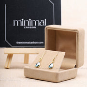 Pear Cut Lab Diamond Gold Teardrop Earrings