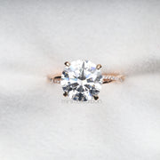 Round Cut Lab Grown Engagement Ring