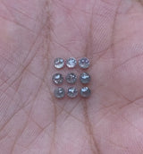 1 CT - 4.5 MM - Salt And Pepper Tambuli cut Round Rose Cut Diamond
