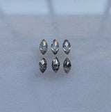 1.02 CT, 5.0 x 2.5 mm Salt and Pepper Marquise Cut Diamonds – 6 PCS | OM7347