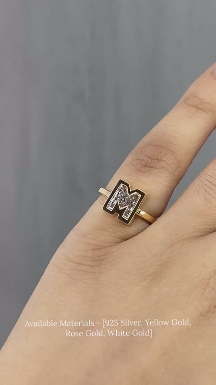 M alphabet ring