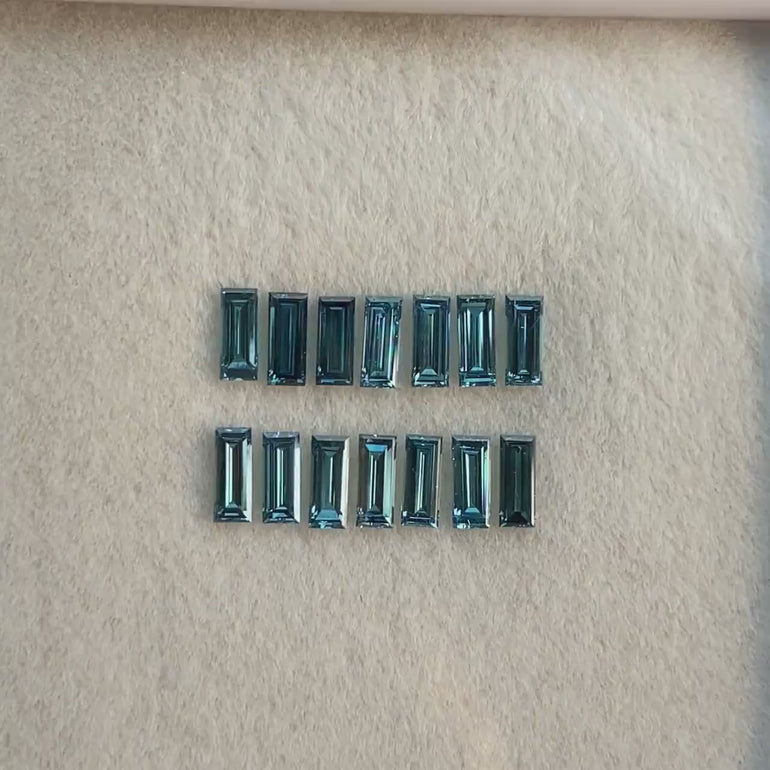 fancy blue baguette cut diamond