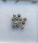 1 CT - 4.0 MM - Salt And Pepper Round Rose Cut Diamond
