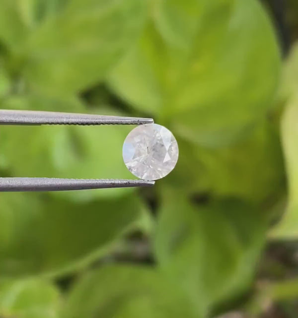 Natural Salt And Pepper Round Brilliant Cut Diamond