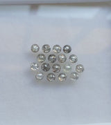 1 CT - 2.5 MM - Salt And Pepper Tambuli cut Round Rose Cut Diamond
