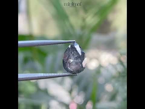 2.88 CT, 10.3 X 7.5 MM | Salt And Pepper Pear Cut Diamond