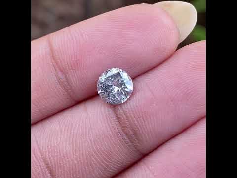 1.08 CT, 6.3 MM | Salt And Pepper Round Brilliant Cut Diamond