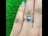 hexagon cut diamond Rings