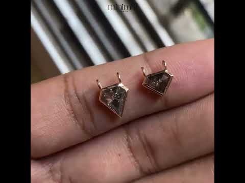Pentagon Salt And Pepper Diamond Pendant Minimalist Pendant