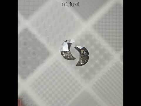 1.37 CT, 7.0 X 5.0 MM | Salt And Pepper Crescent Cut Diamond Pair