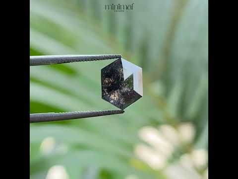 2.14 CT, 8.8 X 6.9 MM | Salt And Pepper Hexagon Cut Diamond
