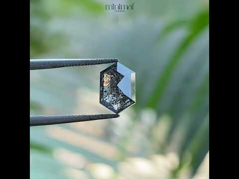 1.32 CT, 8.2 X 5.5 MM | Salt And Pepper Hexagon Cut Diamond