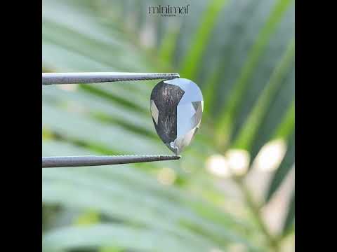 1.52 CT, 10.5 X 7.3 MM | Salt And Pepper Pear Cut Diamond