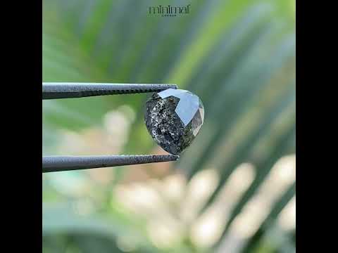 1.56 CT, 7.7 X 6.7 MM | Salt And Pepper Pear Cut Diamond