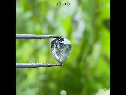2.14 CT, 9.5 X 7.4 MM | Salt And Pepper Pear Cut Diamond