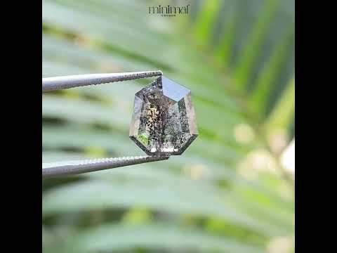 1.61 CT, 9.5 X 8.3 MM | Salt And Pepper Shield Cut Diamond