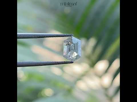 1.12 CT, 7.6 X 5.3 MM | Salt And Pepper Hexagon Cut Diamond