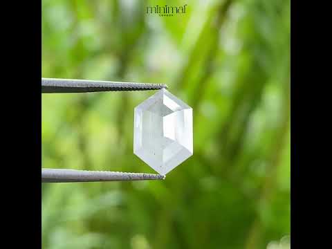 2.65 CT, 11.9 X 7.7 MM | Salt And Pepper Hexagon Cut Diamond
