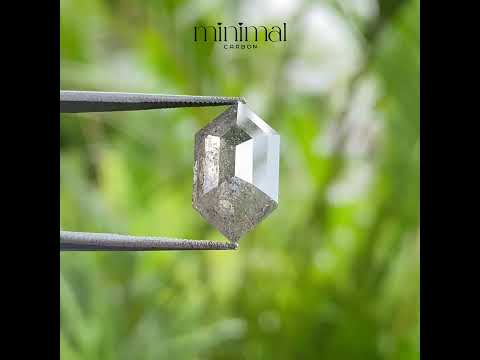 4.67 CT, 15.0 X 8.5 MM | Salt And Pepper Diamond | Hexagon Cut Diamond