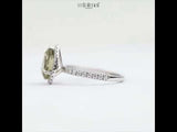 Zultanite Pear Halo Engagement Ring – Wedding Ring for Women