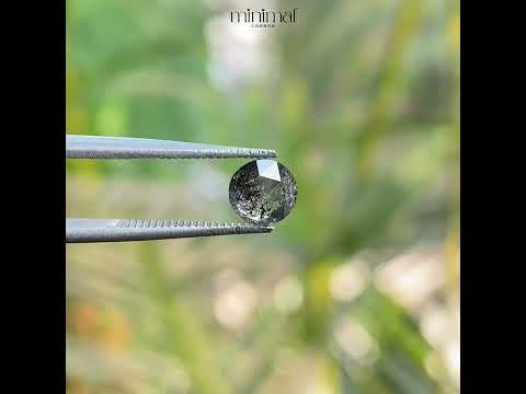 0.56 CT, 5.0 MM | Salt And Pepper Round Rose Cut Diamond