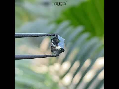1.15 CT, 7.2 X 5.4 MM | Salt And Pepper Hexagon Cut Diamond