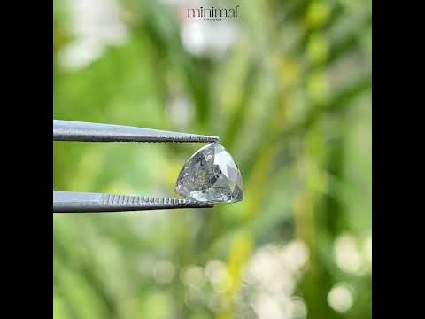 1.23 CT, 6.7 X 6.9 MM | Salt And Pepper Trillion Cut Diamond