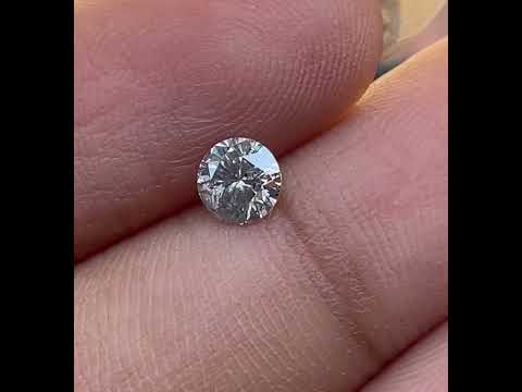 0.41 CT, 4.7 MM | Salt And Pepper Round Brilliant Cut Diamond