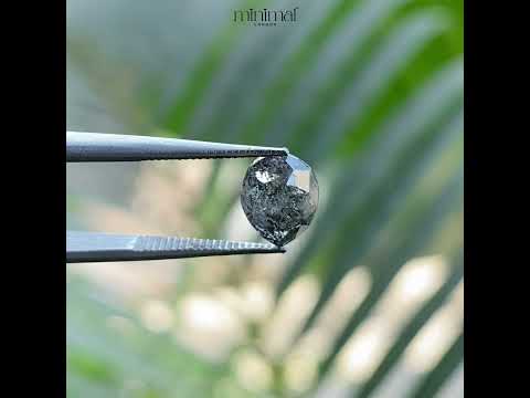 1.28 CT, 7.6 X 5.8 MM | Salt And Pepper Pear Cut Diamond