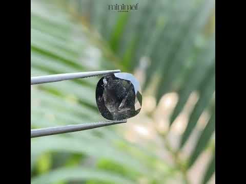 3.75 CT, 9.2 X 9.0 MM | Salt And Pepper Cushion Cut Diamond