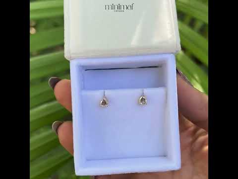 Pear Stud Earrings Pair