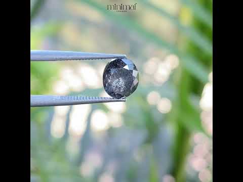 1.67 CT, 6.8 X 6.0 MM | Salt And Pepper Oval Cut Diamond
