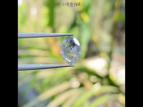 1.56 CT, 9.6 X 6.9 MM | Salt And Pepper Oval Cut Diamond