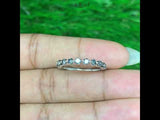 Salt And Pepper Diamond Bubble Half Eternity Anniversary Band