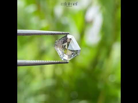 1.77 CT, 6.5 X 6.0 MM | Salt And Pepper Emerald Cut Diamond