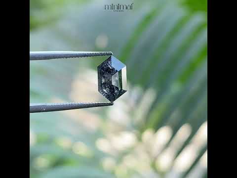 1.20 CT, 8.2 X 5.0 MM | Salt And Pepper Hexagon Cut Diamond