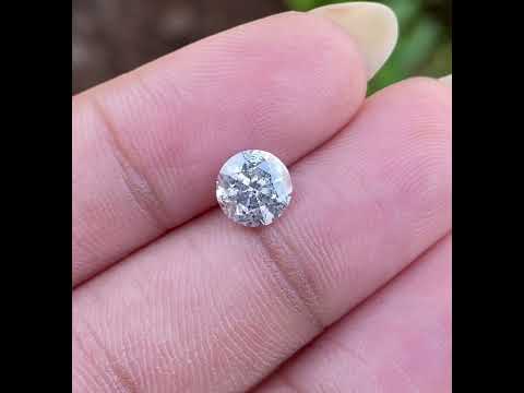 1.08 CT, 6.4 MM | Salt And Pepper Round Brilliant Cut Diamond