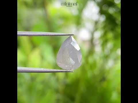 3.74 CT, 12.4 X 9.2 MM | Salt And Pepper Pear Cut Diamond
