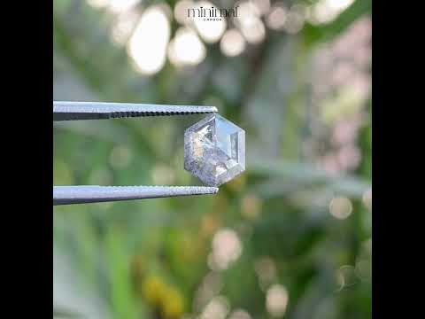 1.04 CT, 8.0 X 6.0 MM | Salt And Pepper Hexagon Cut Diamond